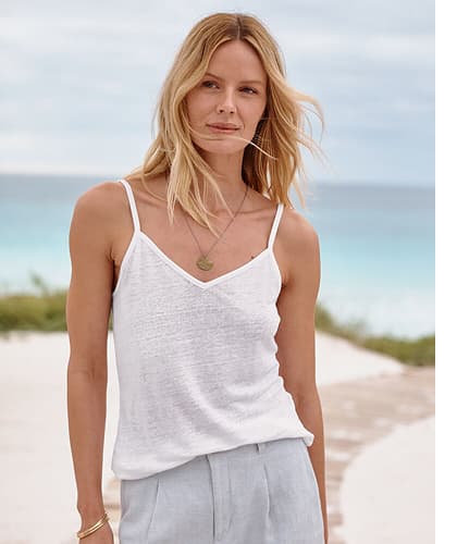 Organic-Linen Knit Cami