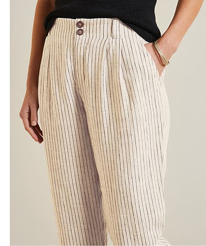 Straight-Leg Linen Trousers
