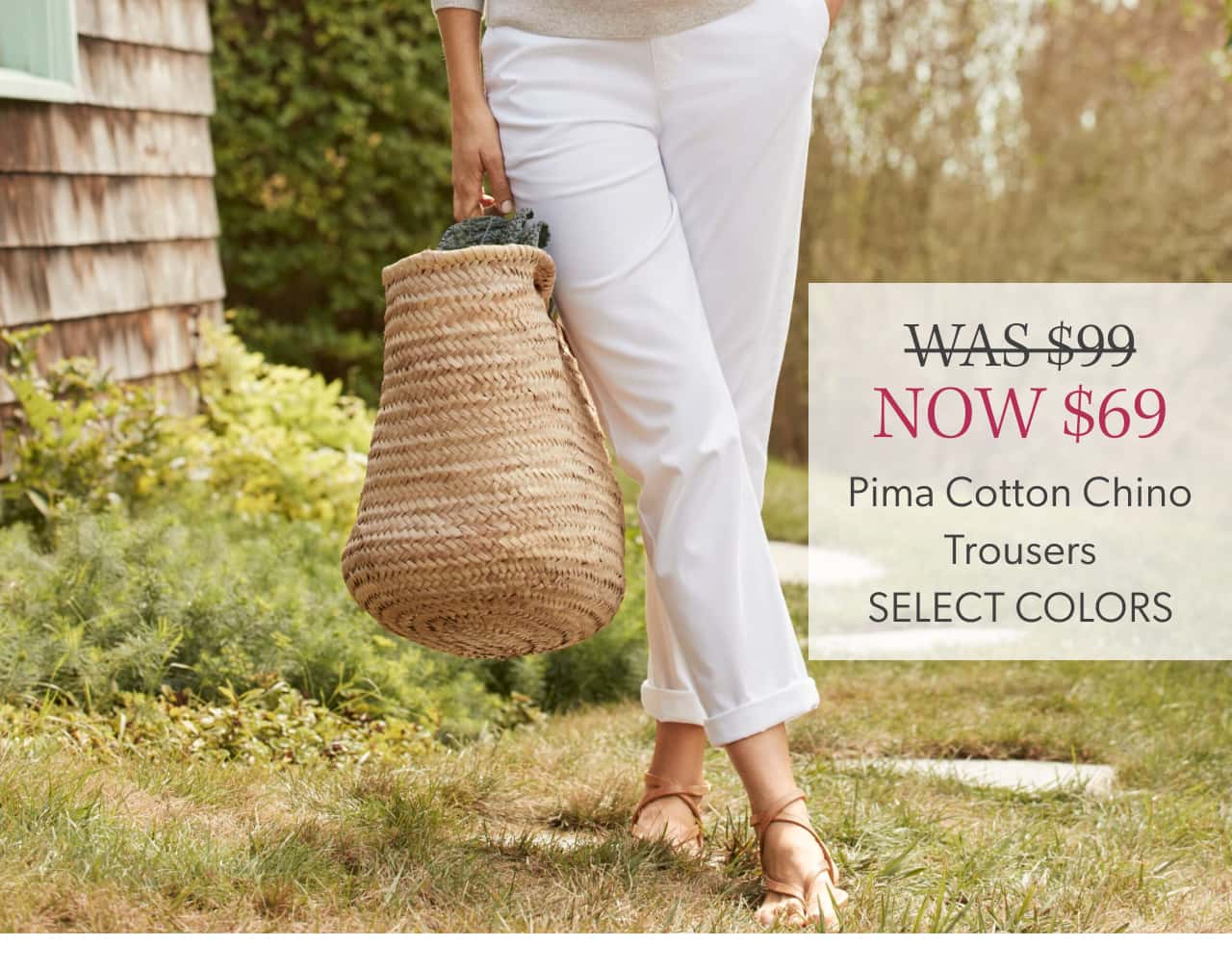 Was $99/Now $69 Pima Cotton Chino Trousers select colors
