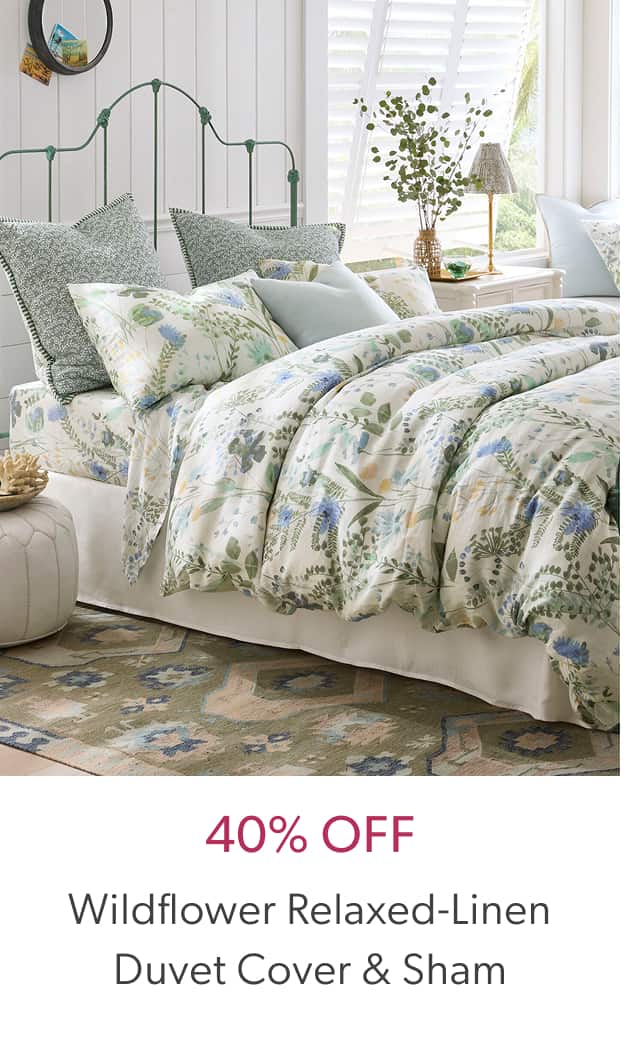 Wildflower Relaxed-Linen Duvet Cover & Sham