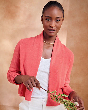 Cashmere Cropped Boxy Cardigan