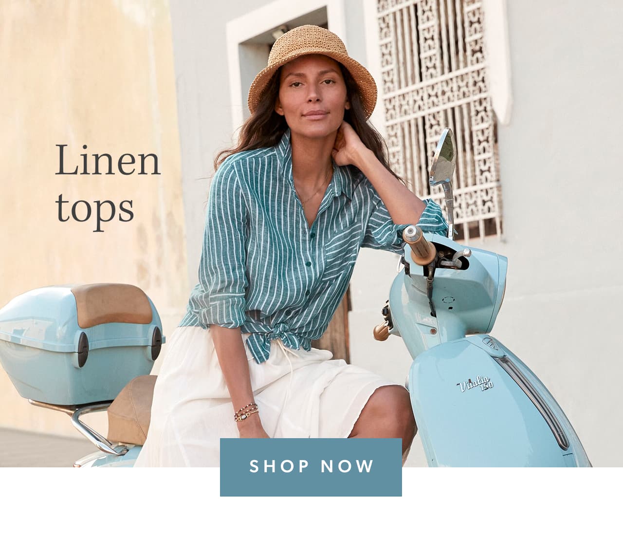 Linen tops. Shop now.