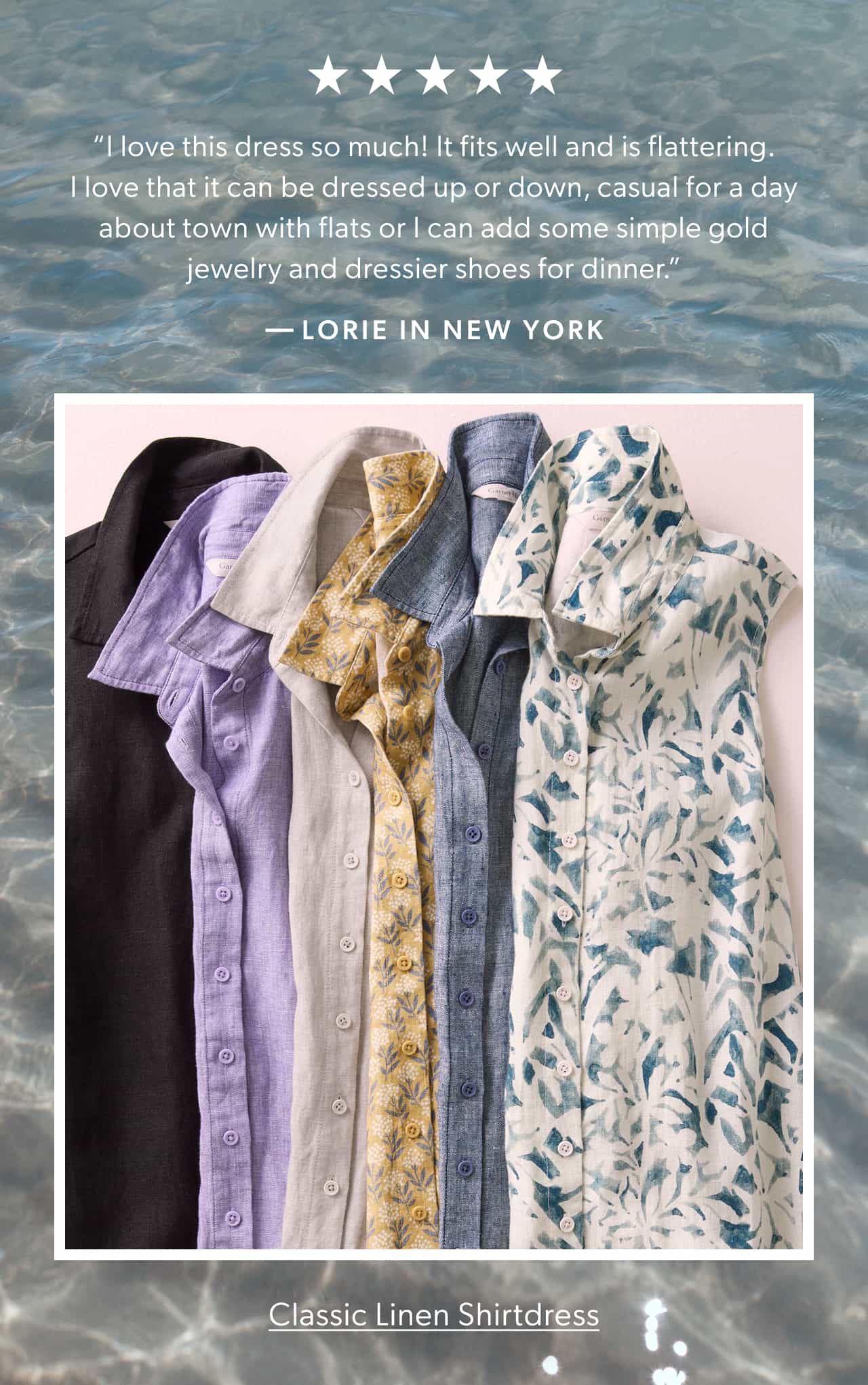 Classic Linen Shirtdress - customer review: