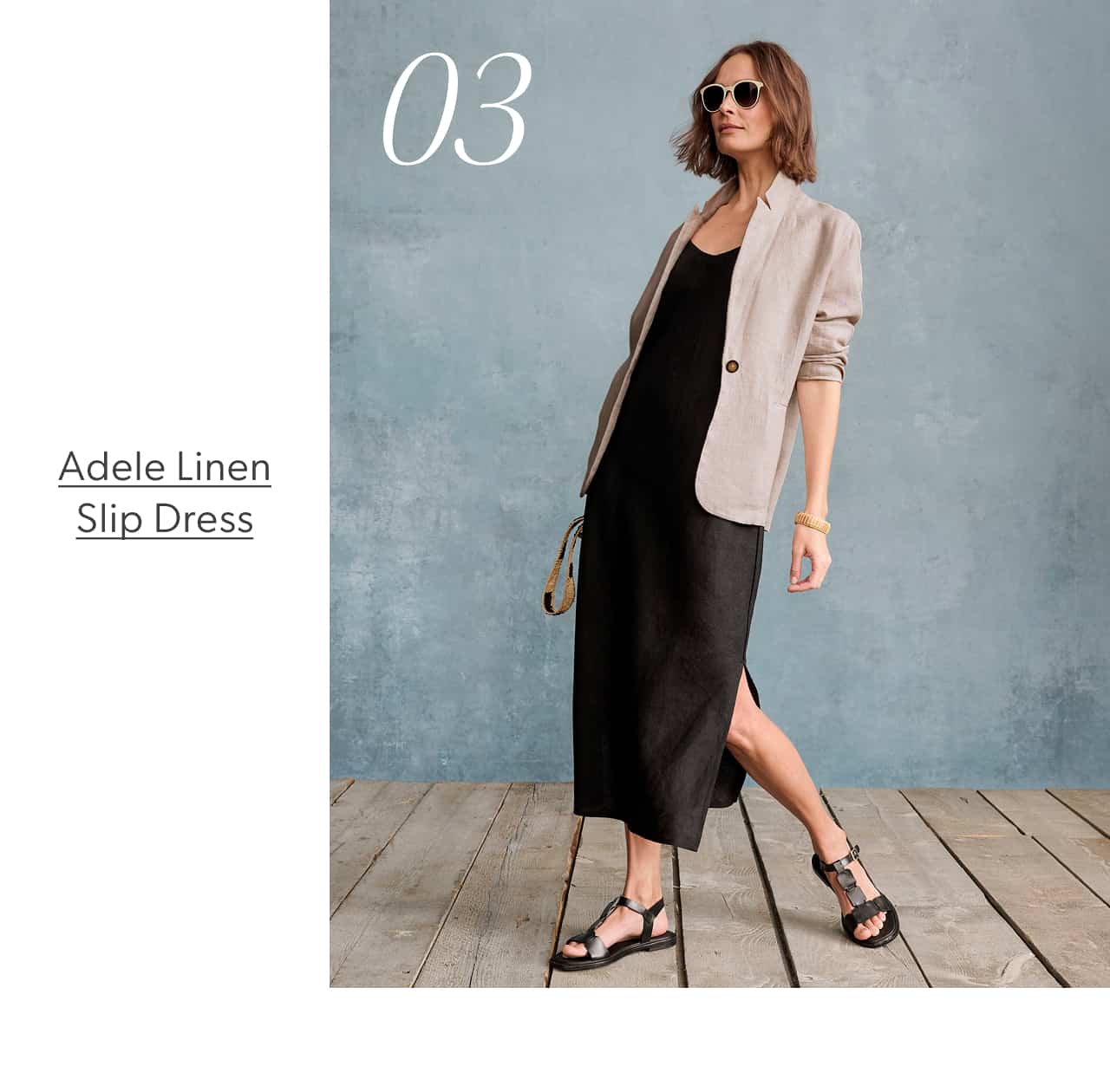 Adele Linen Slip Dress