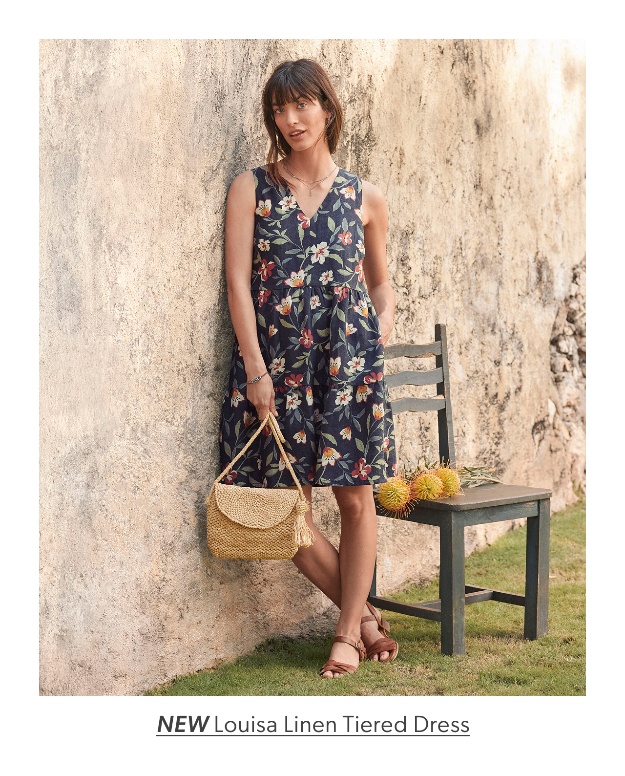 NEW Louisa Linen Tiered Dress