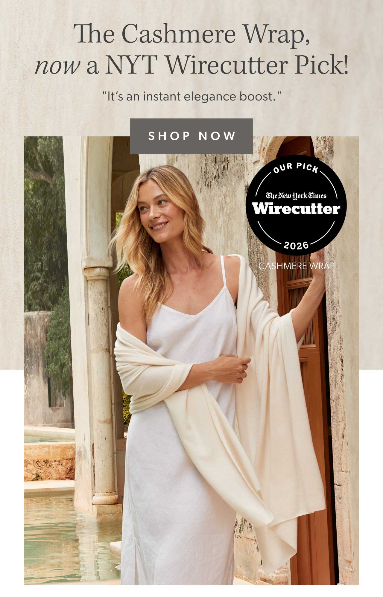 The Cashmere Wrap, now a NYT Wirecutter pick! 