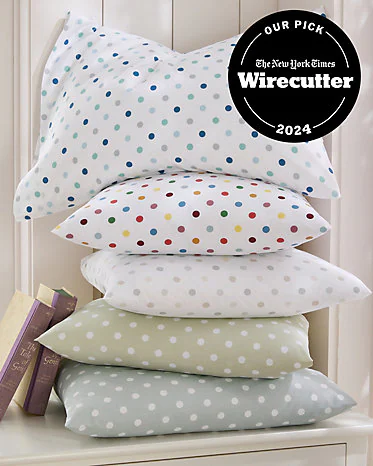 Polka-Dot Percale Sheet Set