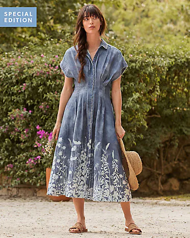 Hable Linen Midi Dress