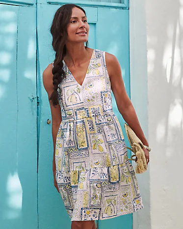Louisa Linen Tiered Dress