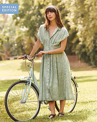 Hable Linen Midi Dress