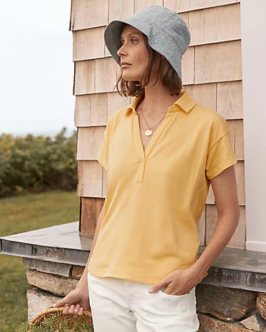 Vintage Knit Short-Sleeve Polo