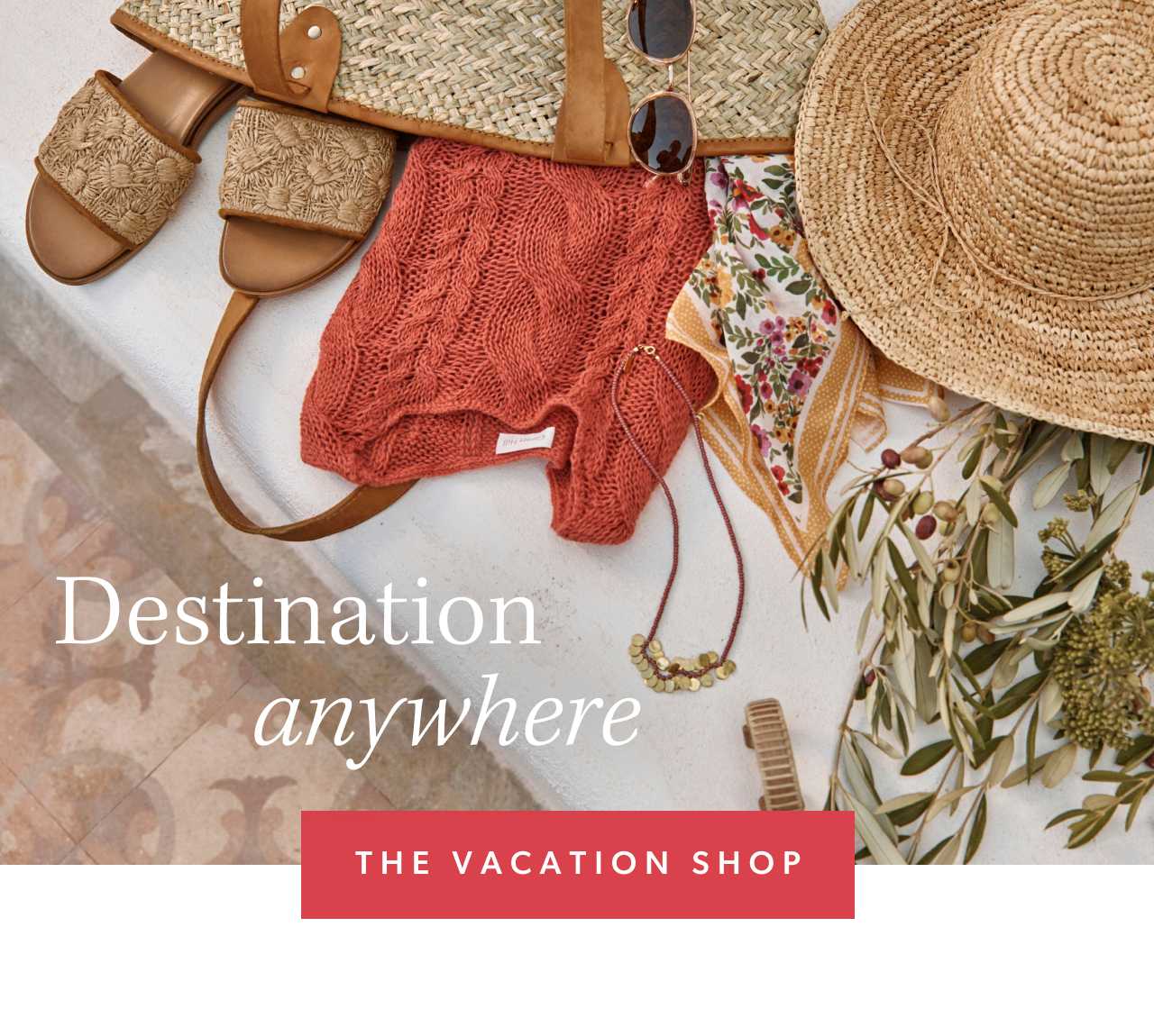 Destination anywhere. The Vacation Shop