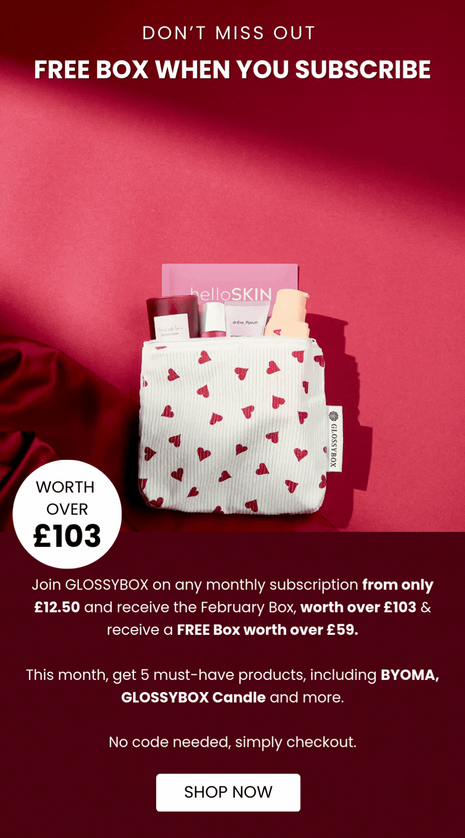 GLOSSYBOX February Box