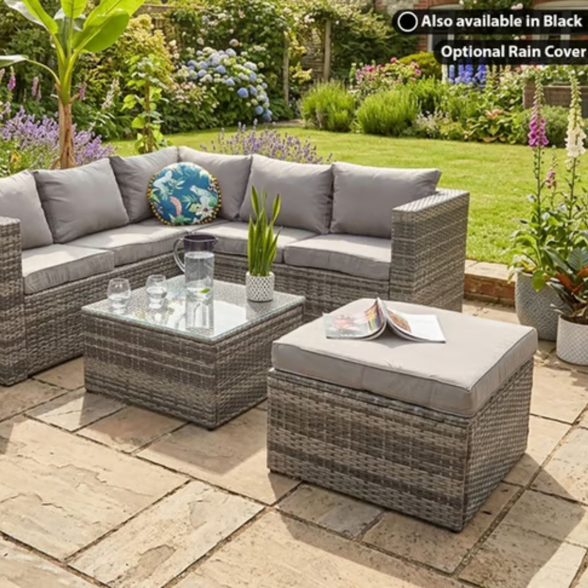 6-Seater Modular Rattan Garden Sofa Set