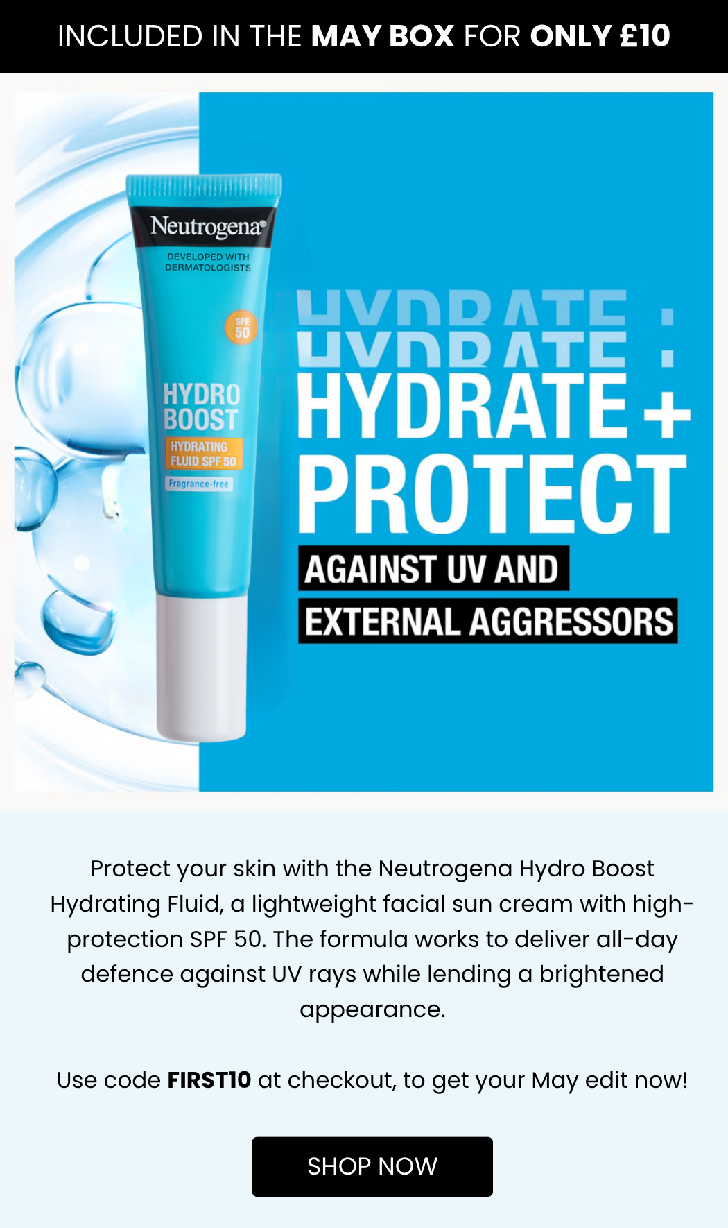 Neutrogena® Hydro Boost Hydrating Fluid SPF 50