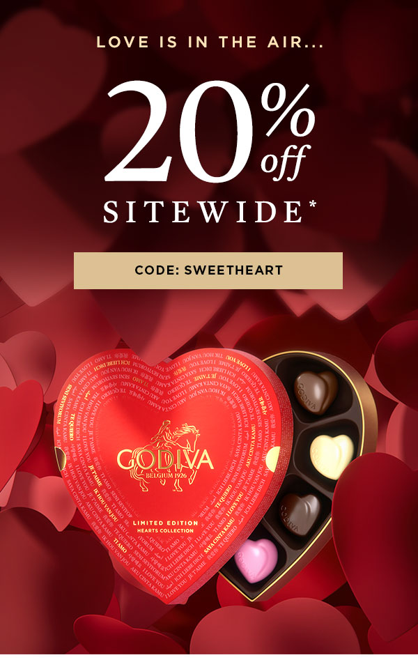 Love Is In The Air...20% off Sitewide*