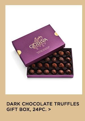 Dark Chocolate Truffles Gift Box, 24PC. >