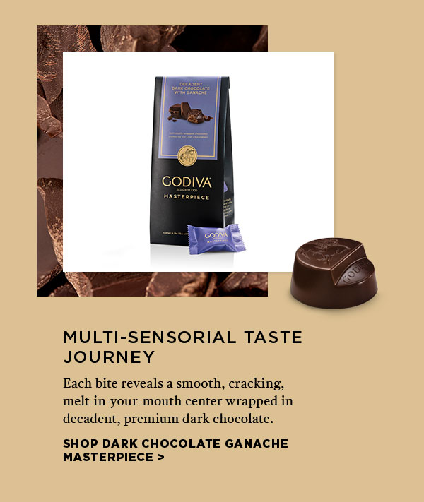Multi-Sensorial taste journey Each bite reveals a smooth, cracking, melt-in