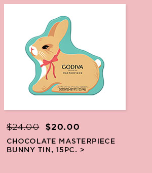 Chocolate Masterpiece Bunny Tin, 15PC. >