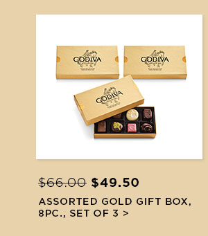 ASSORTED GOLD GIFT BOX 8 PC SET OF 3 $49.50
