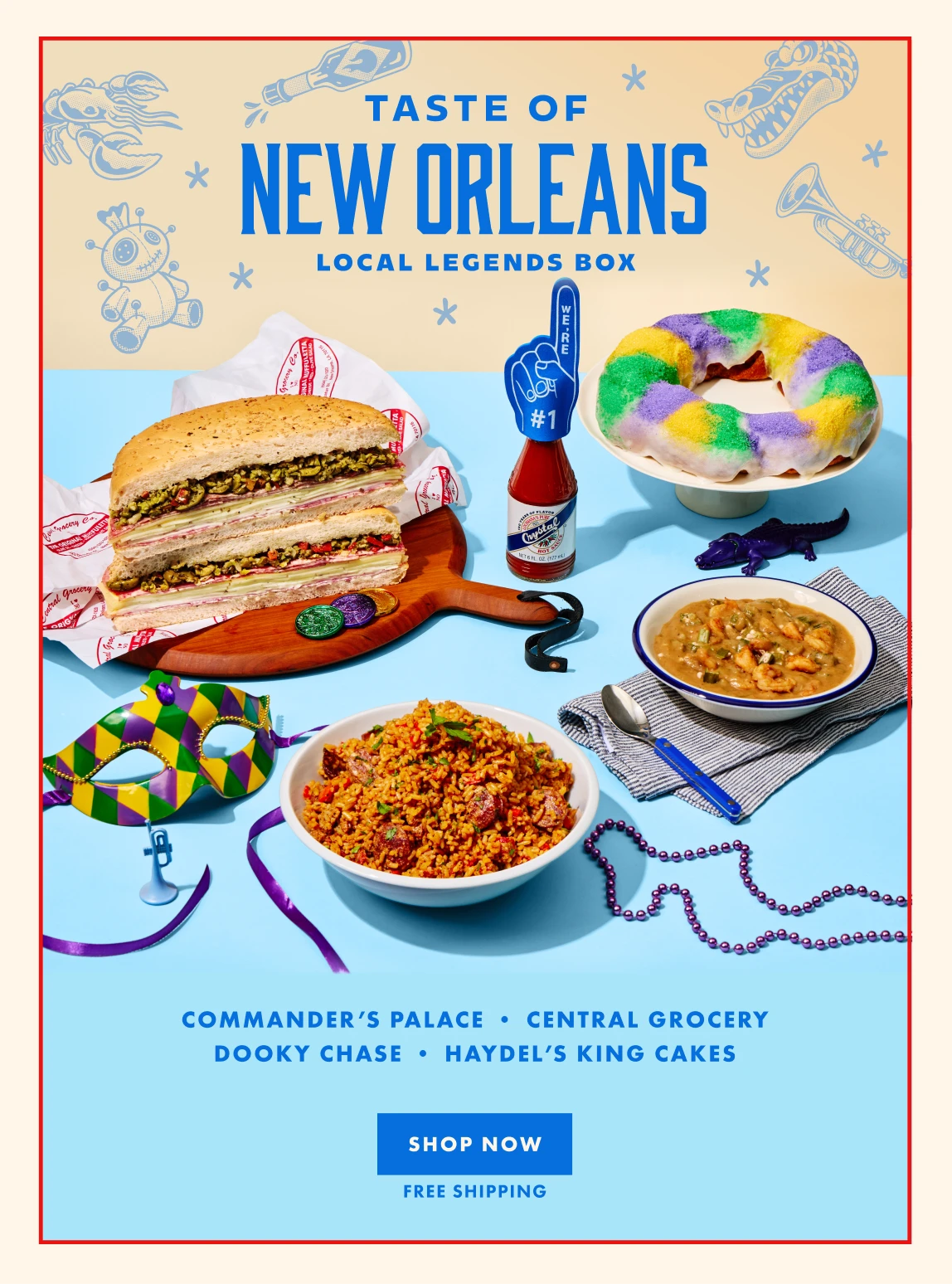 Taste of New Orleans Local Legends Box