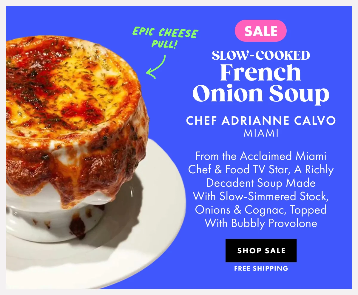 Chef Adrianne Calvo French Onion Soup