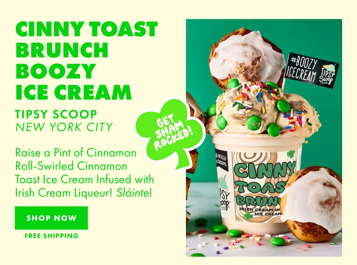 Tipsy Scoop St. Paddy's Boozy Ice Cream