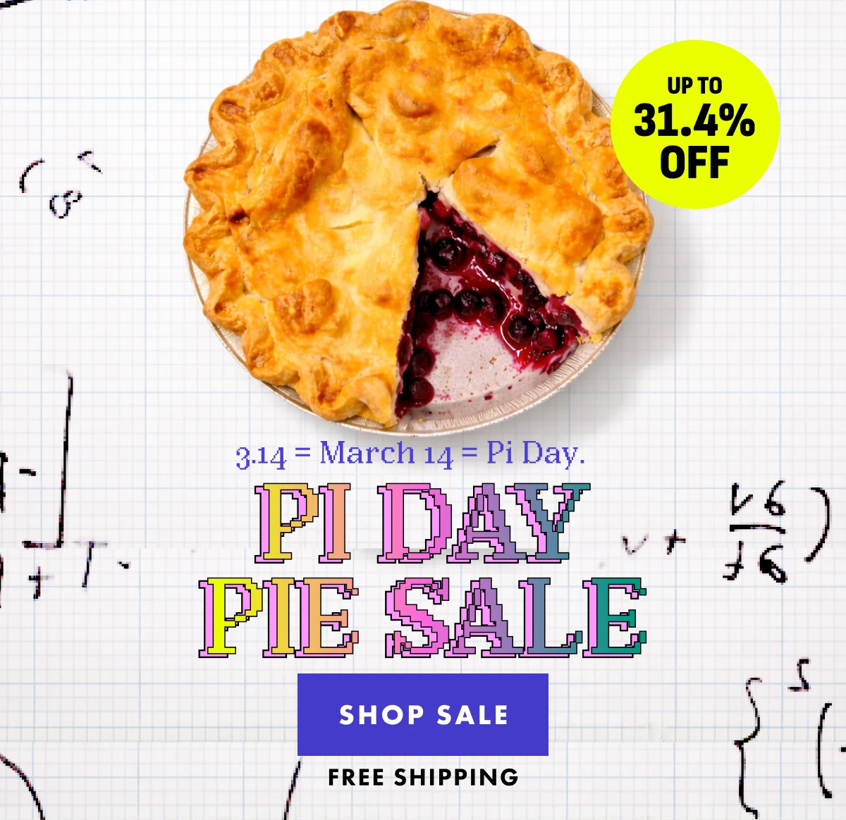 Pi Day Pie Sale