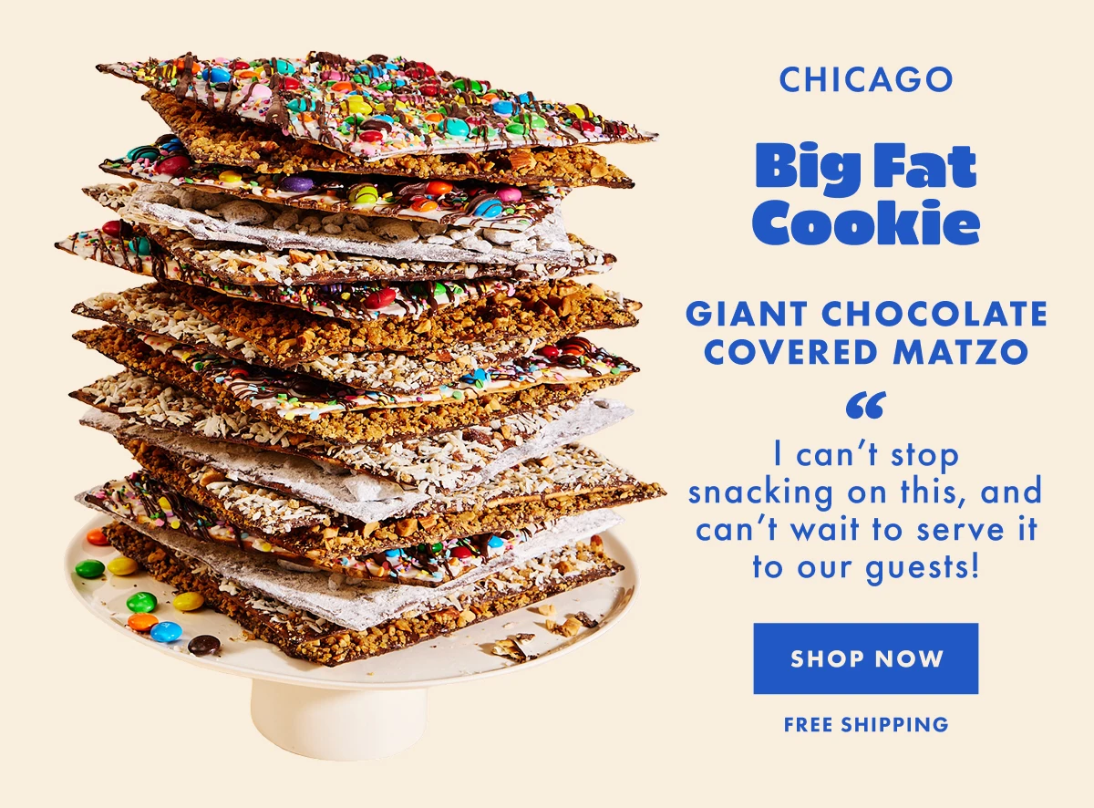 Big Fat Cookie Chocolate Covered Matzo