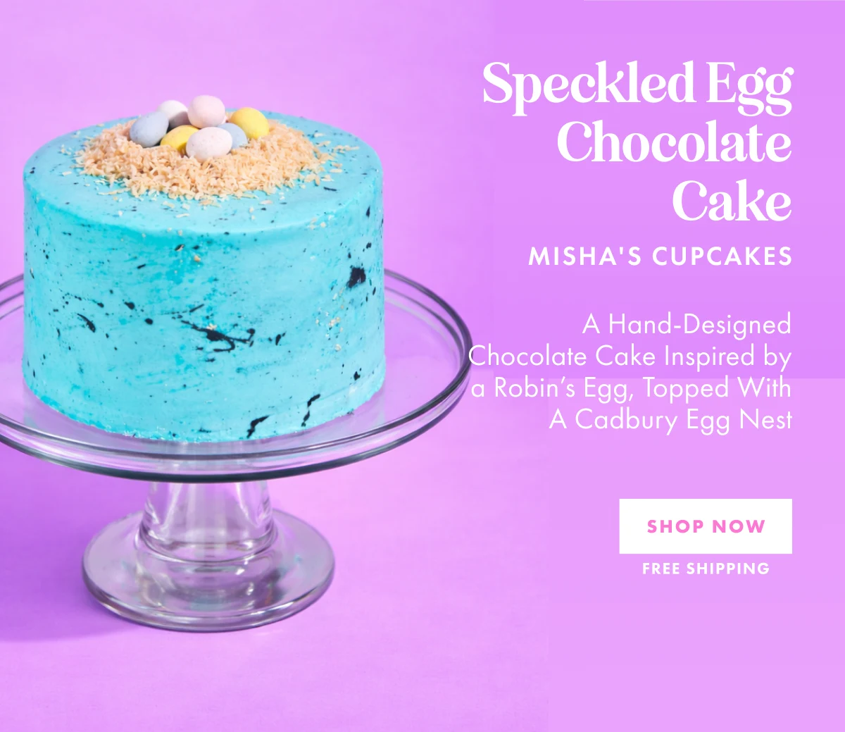 Speckled Egg Chocolate Cake