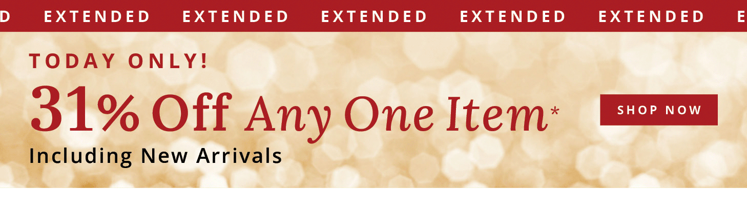 31% Off Any One Item
