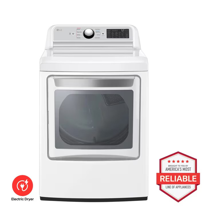 7.3 cu. ft. Ultra Large Capacity Smart Wi-Fi Enabled Rear Control Electric Dryer with EasyLoad™ Door