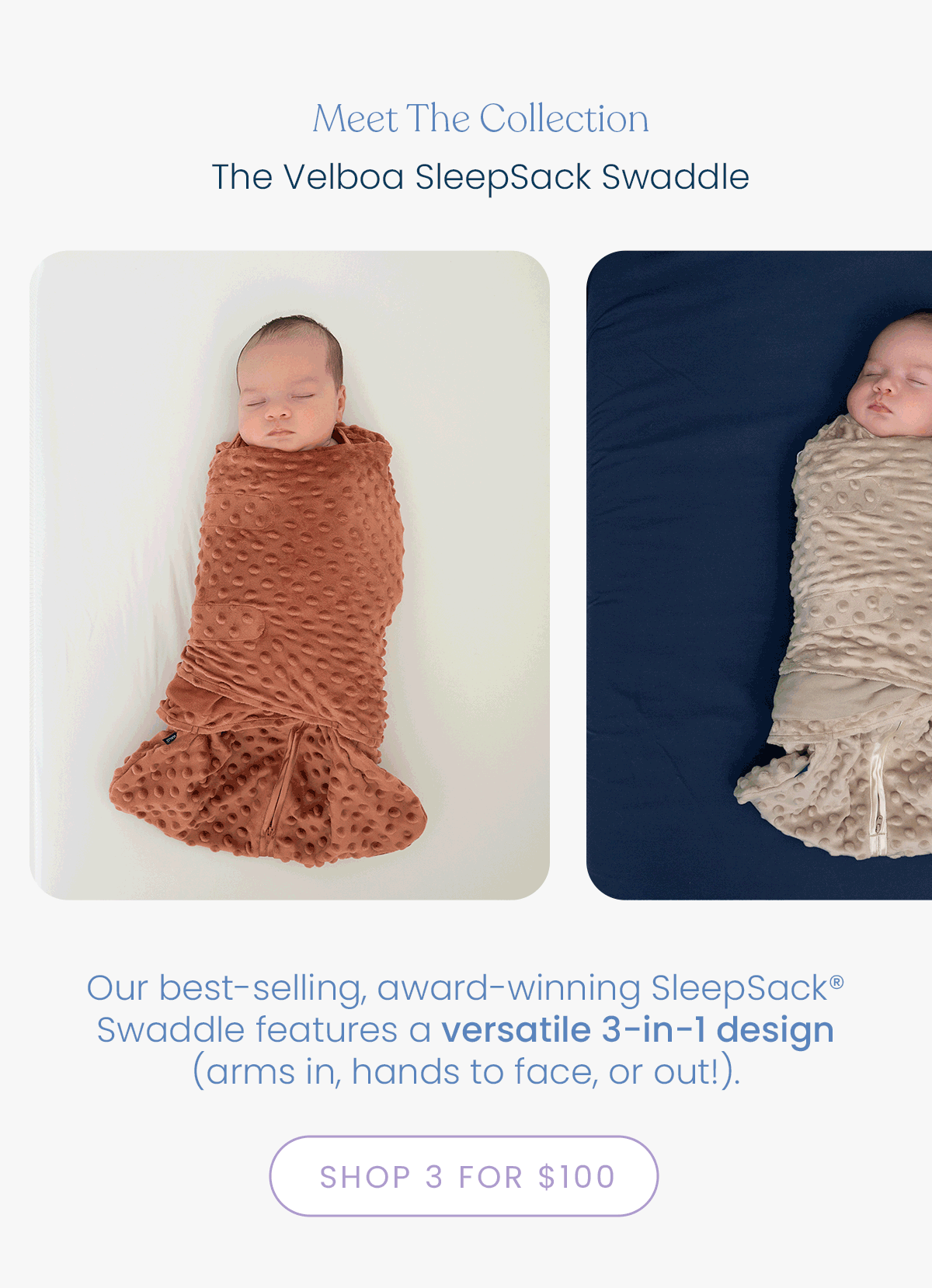 velboa sleepsack swaddle