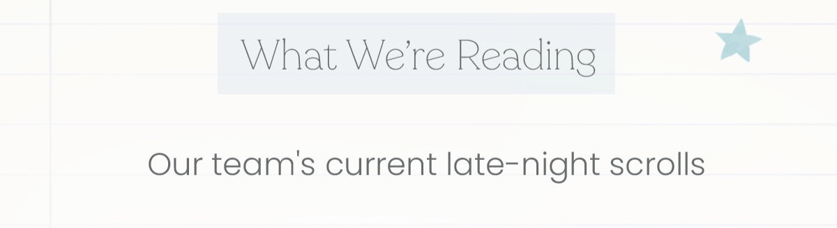 What' We're Reading
