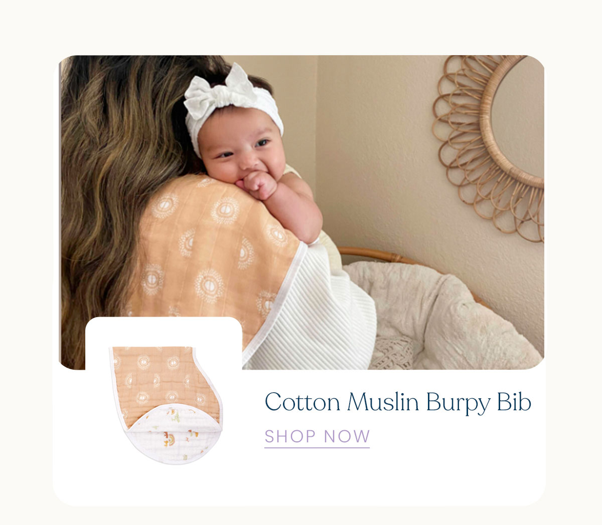 Cotton Muslin Burpy Bib Cotton Muslin Burpy Bib