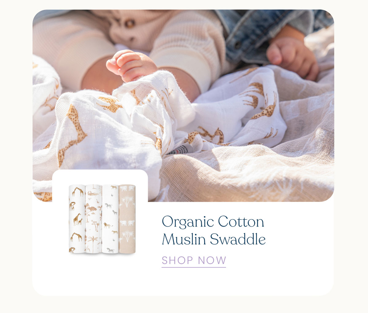 Organic Cotton Muslin Swaddle Organic Cotton Muslin Swaddle