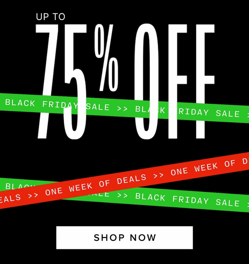 Up to 75% Off