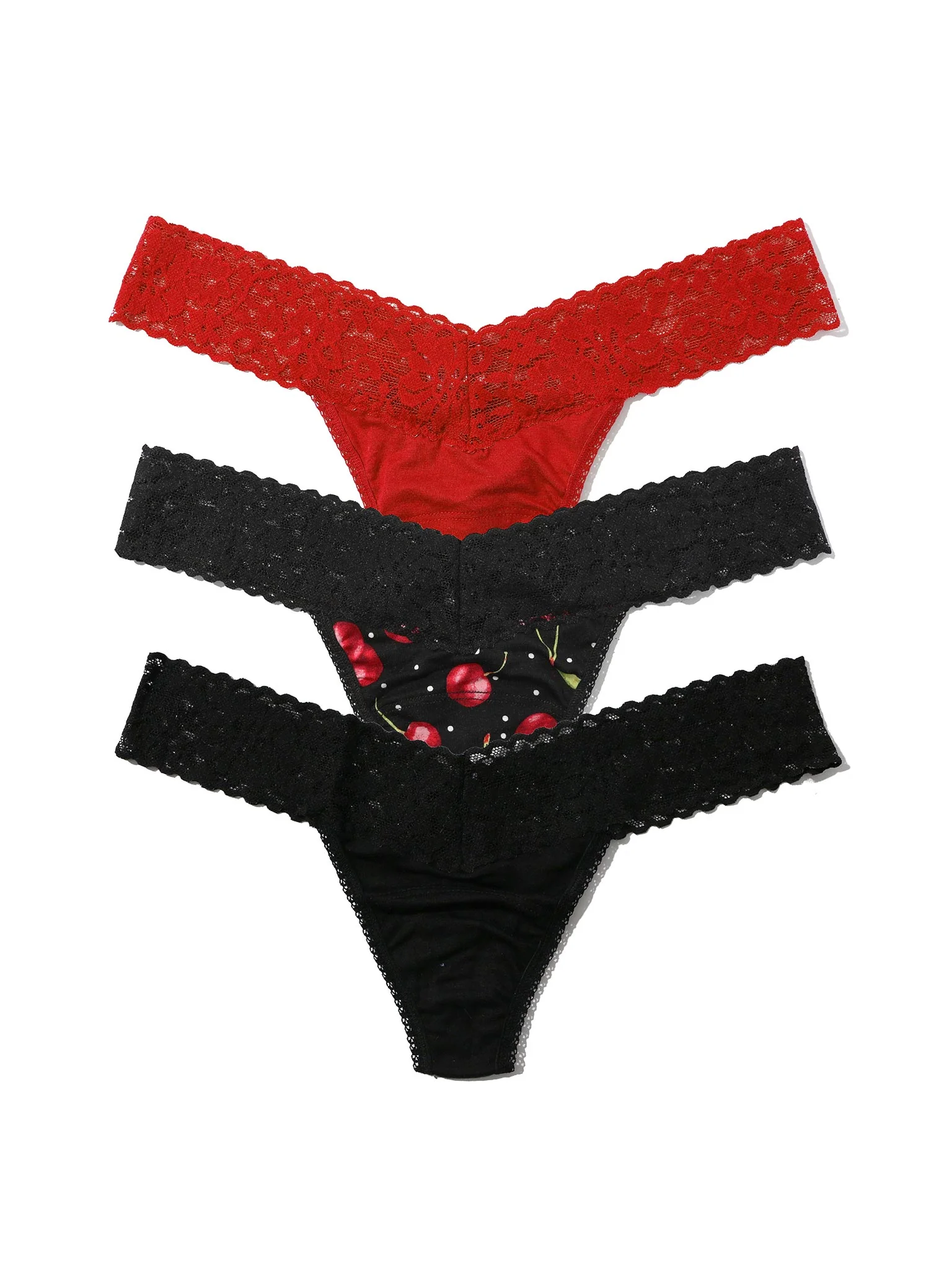 Image of DreamEase™ Low Rise Thong 3 Pack Valentine Mix