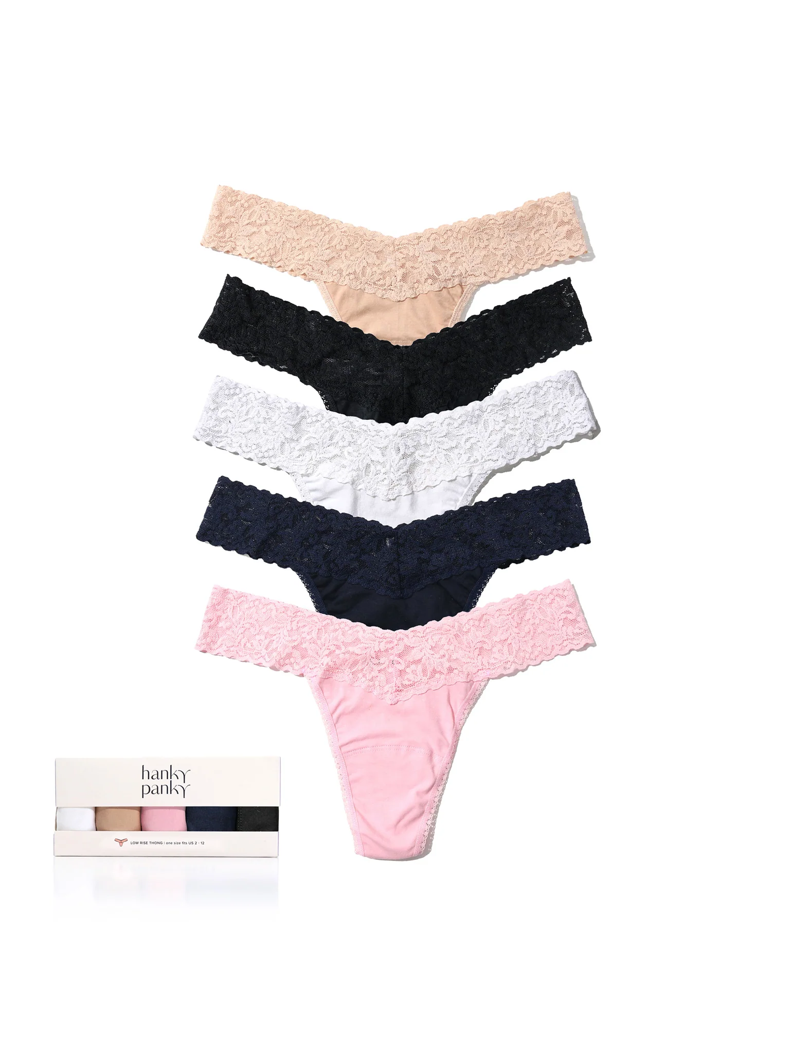 Image of Cotton 5 Pack Low Rise Thongs