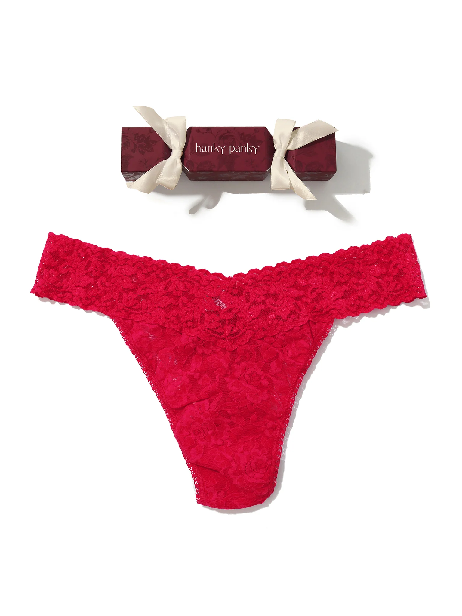Image of Signature Lace® Original Rise Thong Holiday Cracker Beet Juice Red Sale