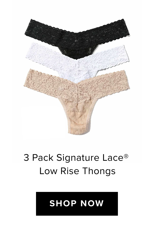 3 Pack Signature Lace® Low Rise Thongs