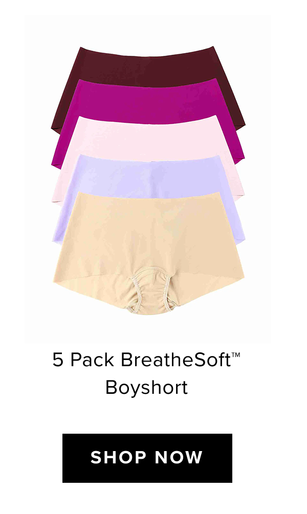 5 Pack BreatheSoft™ Boyshort