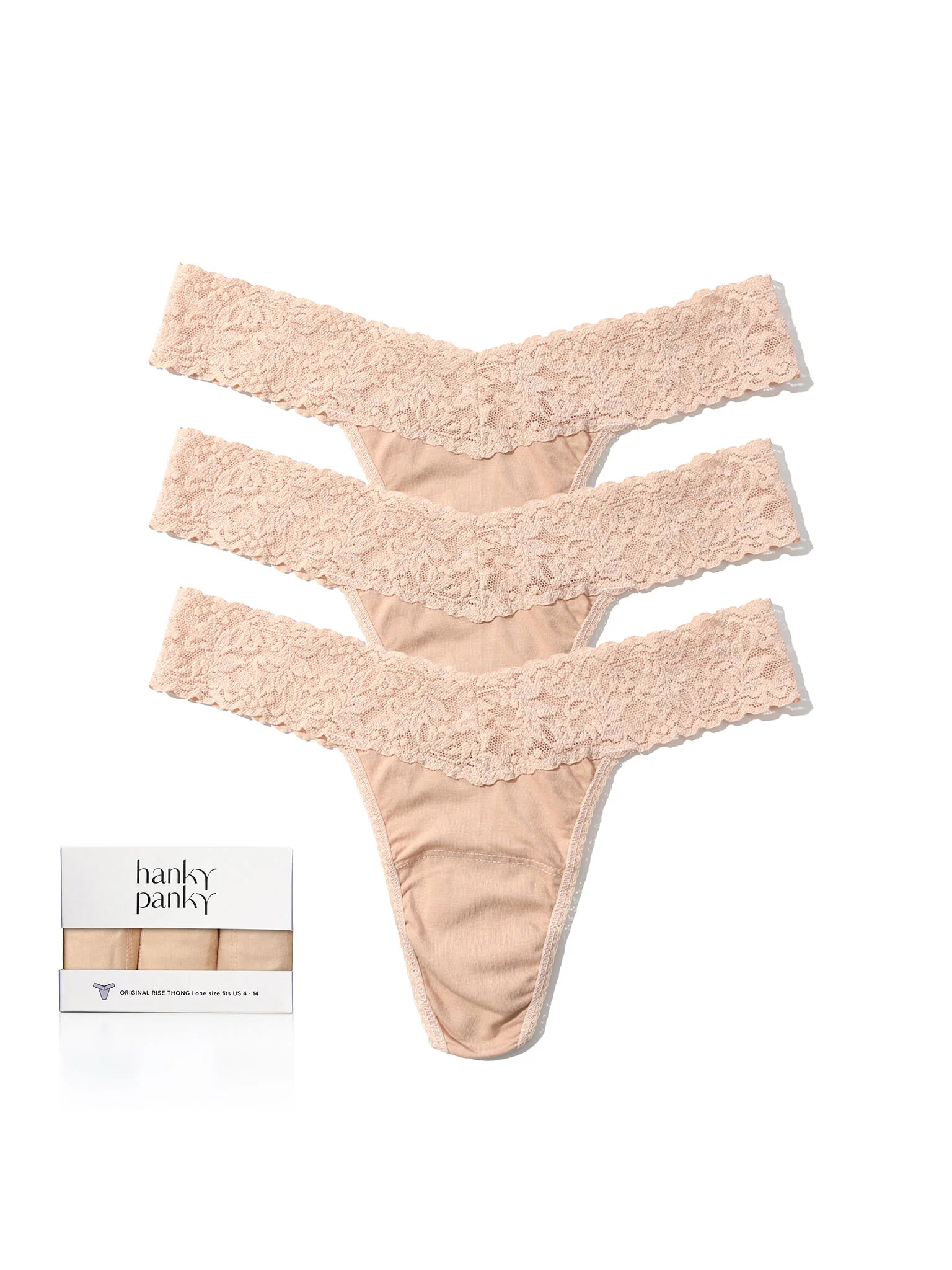 Image of 3 Pack Supima® Cotton Original Rise Thongs Chai