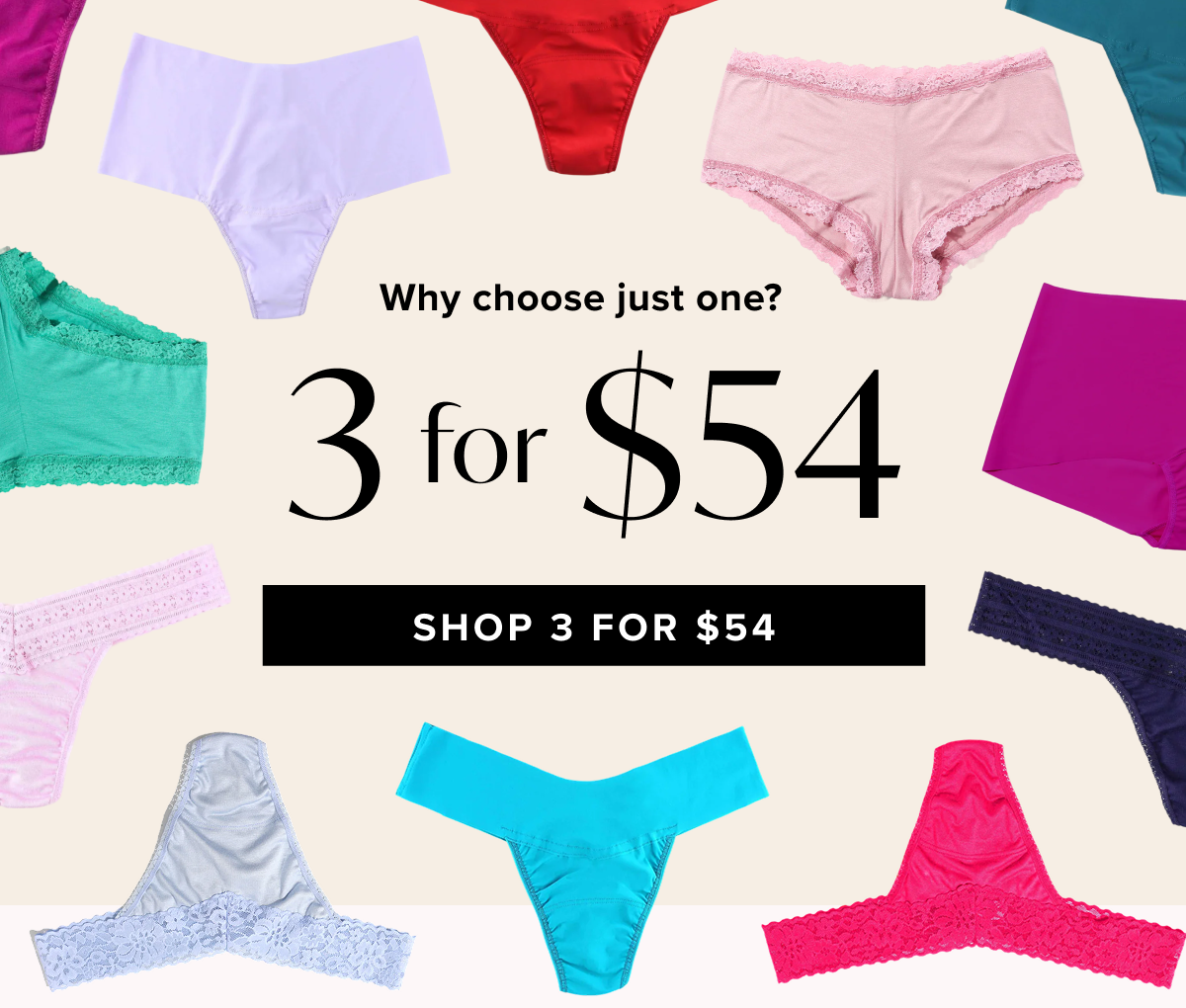 Why choose just one? Shop 3 for $54 