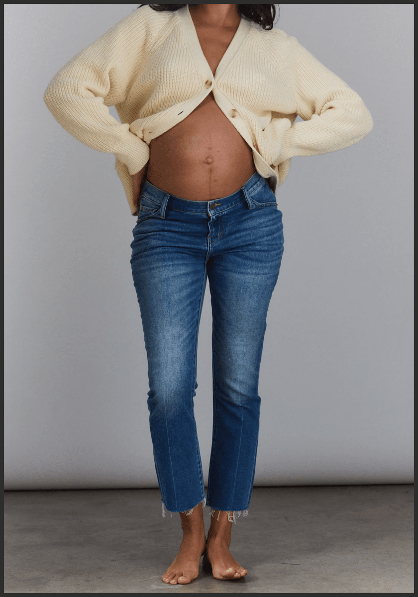the crop maternity jean