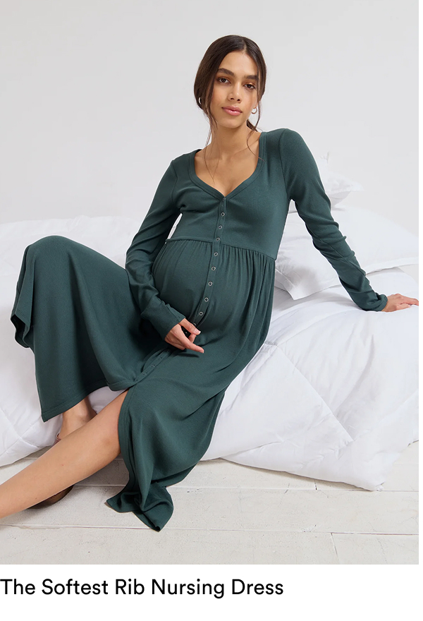 The Softest Rib Nursing Dress