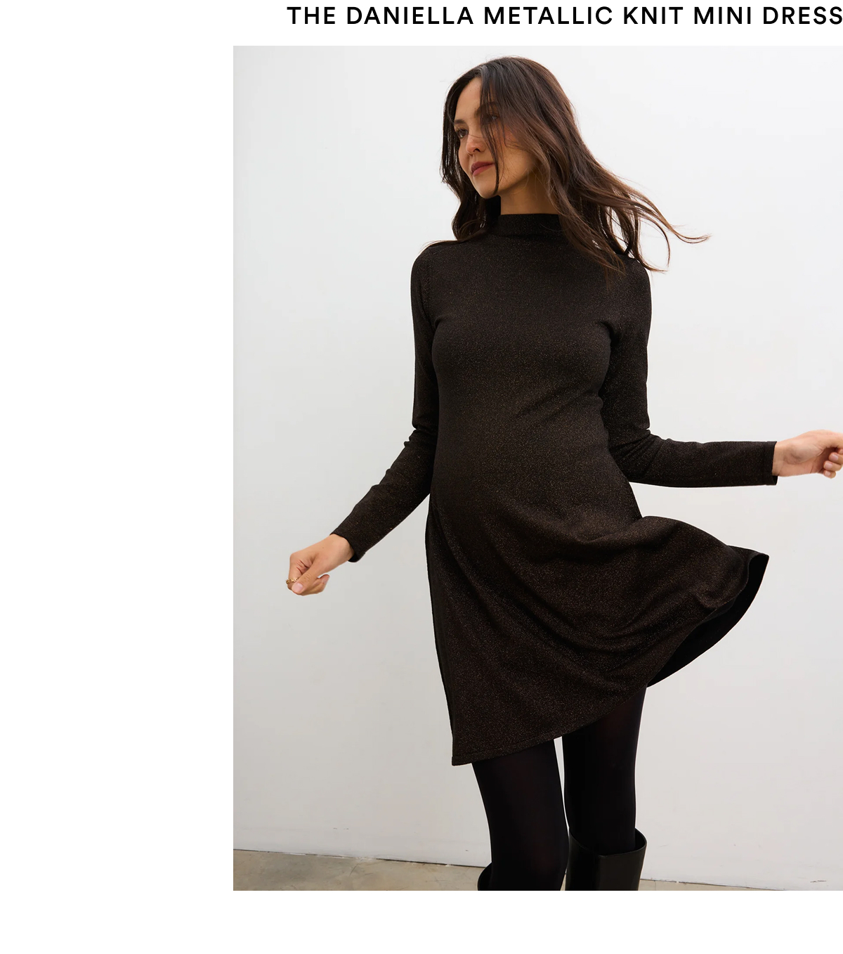 The Daniella Metallic Knit Mini Dress