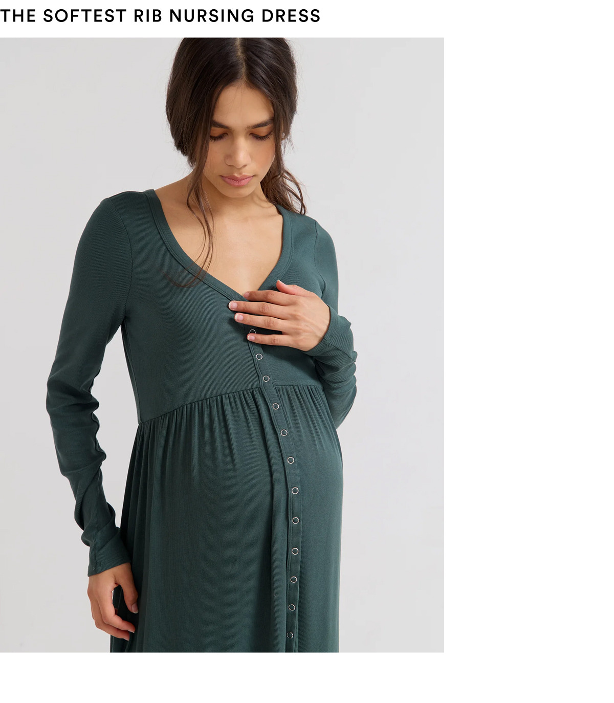 The Softest Rib Nursing Dress