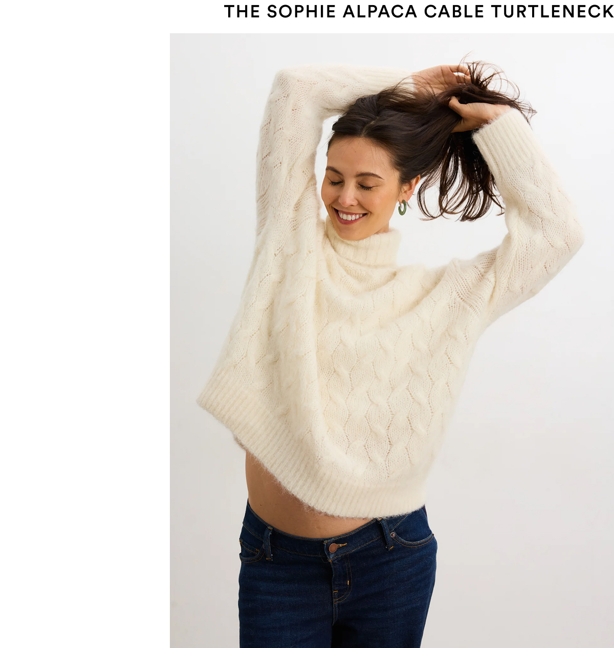 The Sophie Alpaca Cable Turtleneck