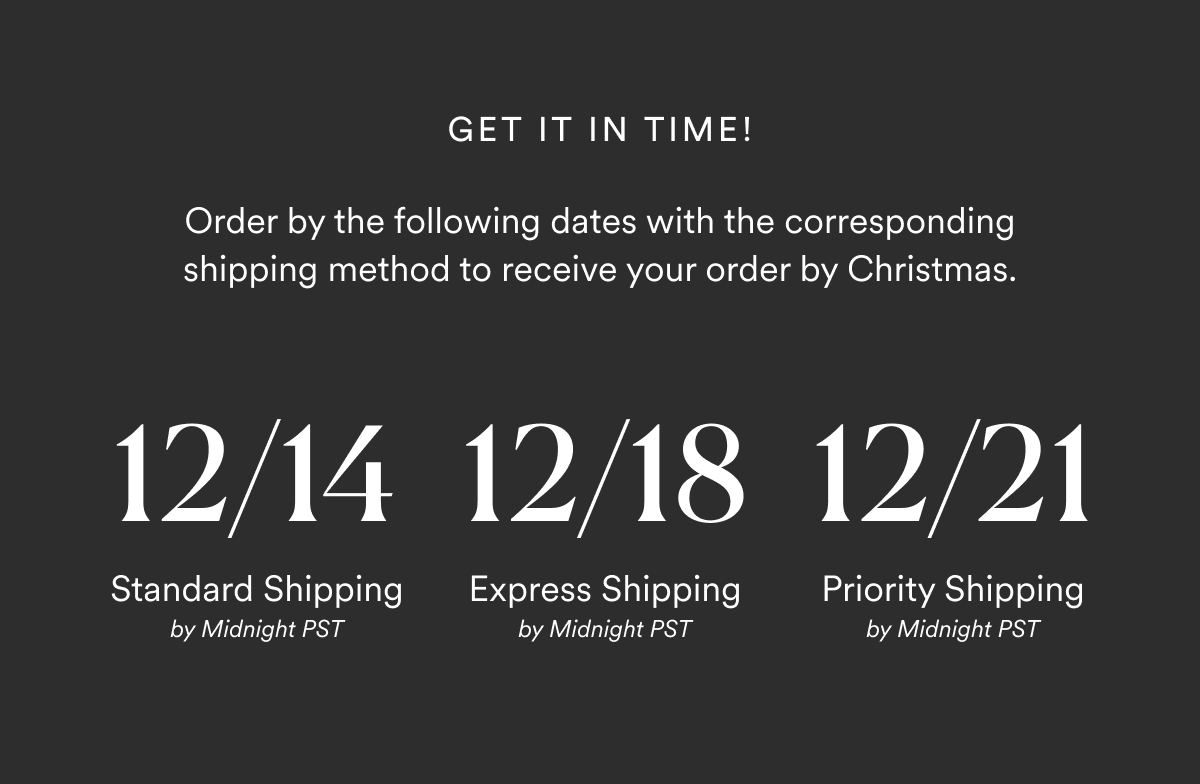 Get it in time! 
